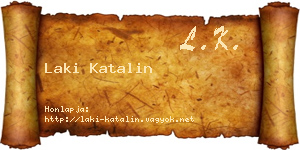 Laki Katalin névjegykártya